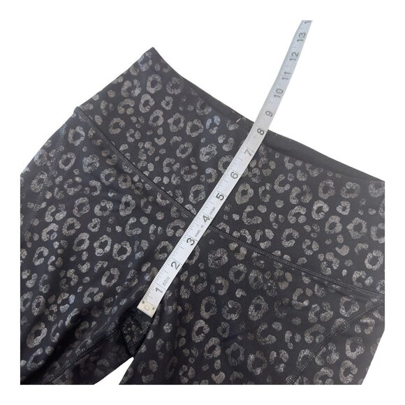 Victoria Sport Women SZ XS Black Leopard Print Leggings-Mesh Sides-Gym Yoga Comf - Picture 8 of 12